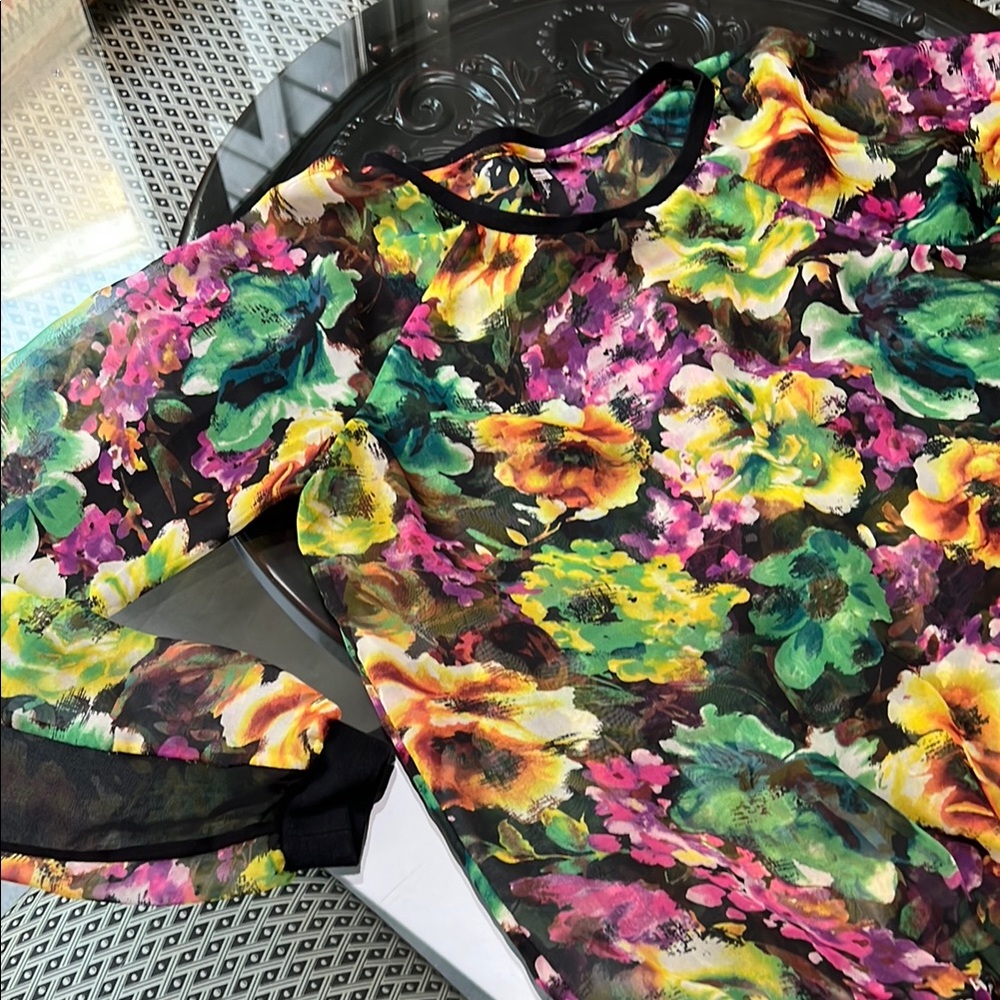 Floral Kut From The Kloth Multicolor Women's jasmine chiffon Top